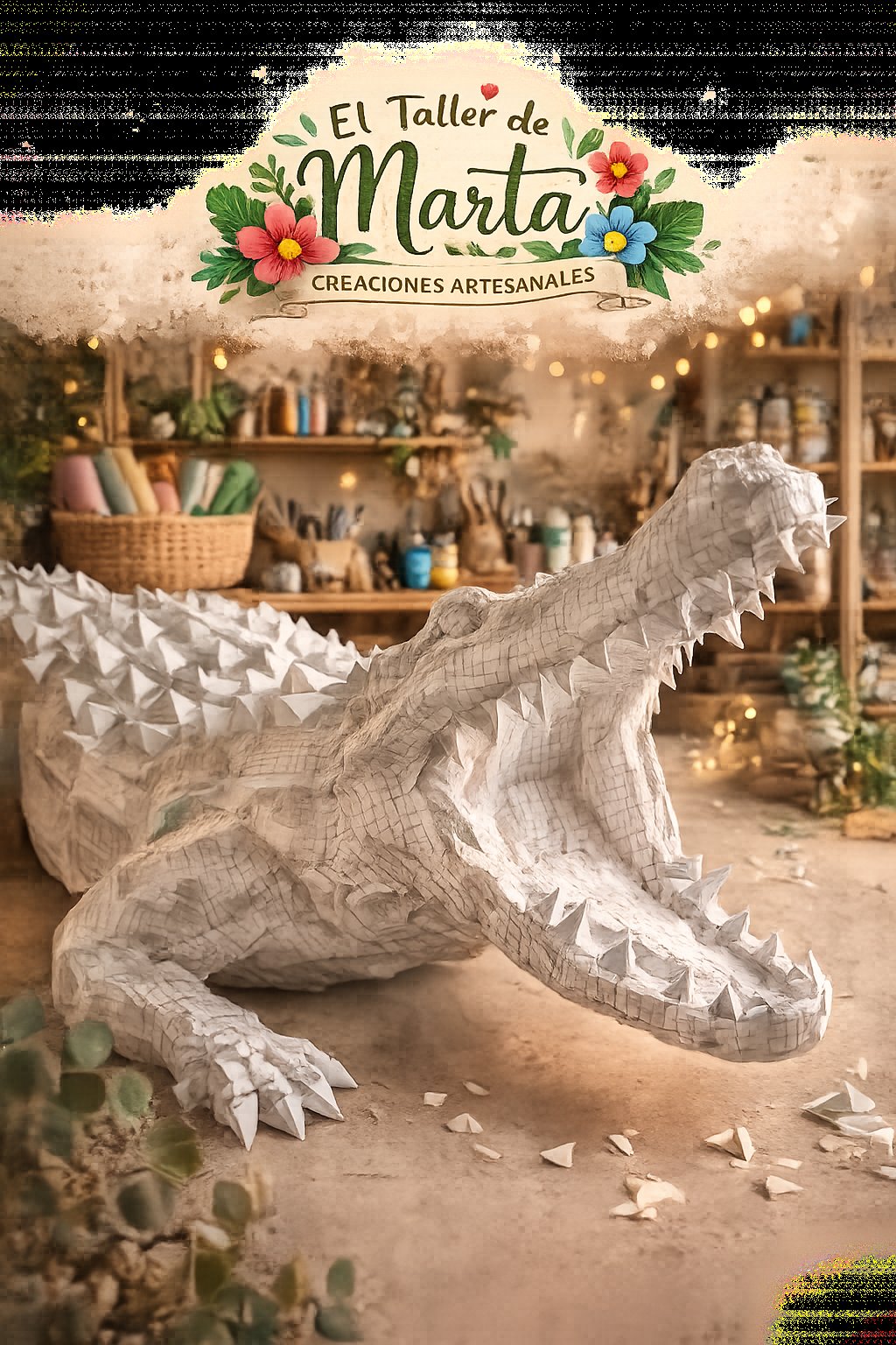 Cocodrilo artesanal del taller